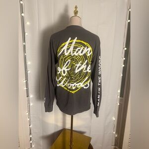 Justin Timberlake Man of the Woods Long Sleeve Shirt Gray Yellow M